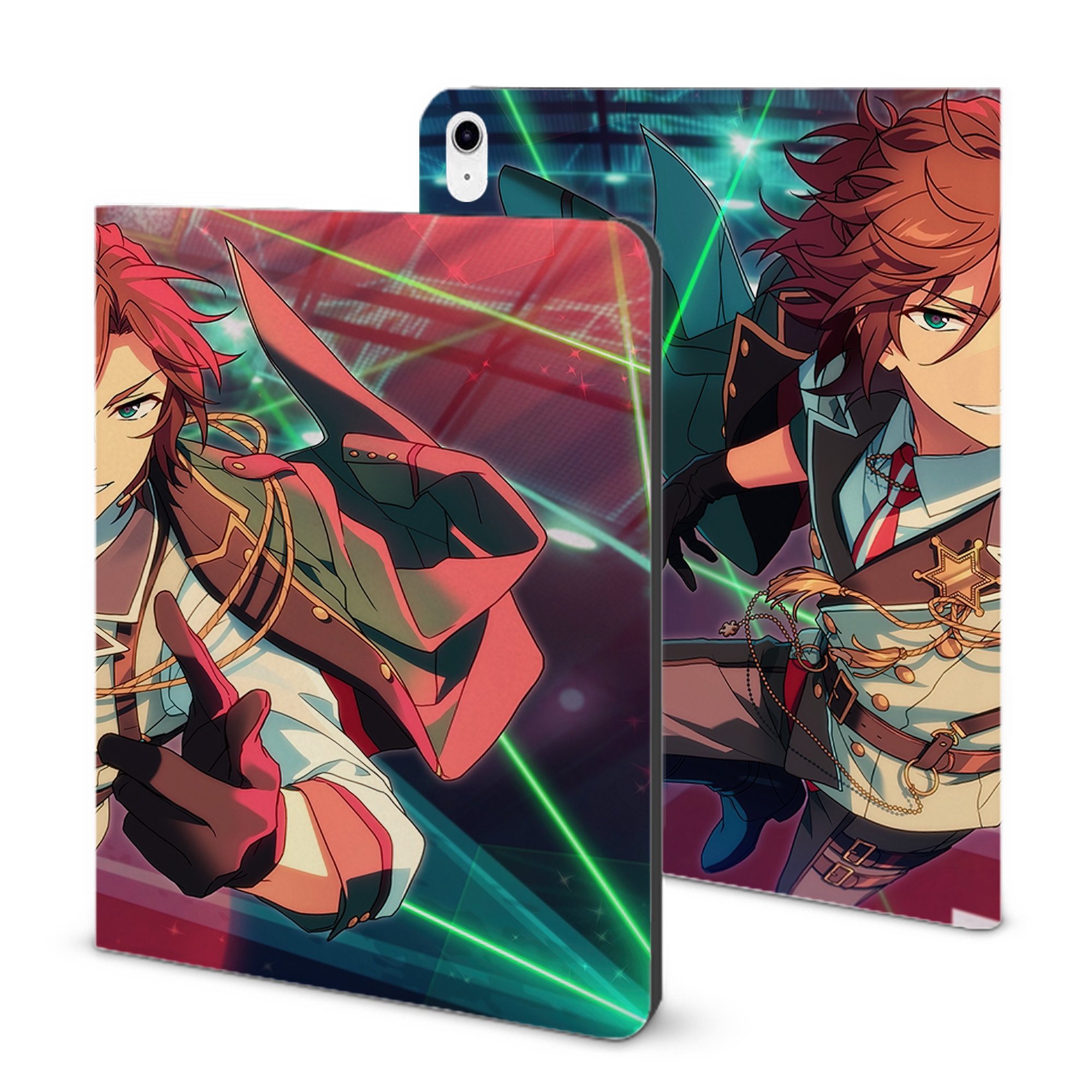 （画像用） あんさんぶるスターズ! Ensemble Stars IPad ケース ブック型 PUレザー TPU 耐衝撃 軽量 薄型 ペン収納なし 全面保護 IPad 各モデル対応